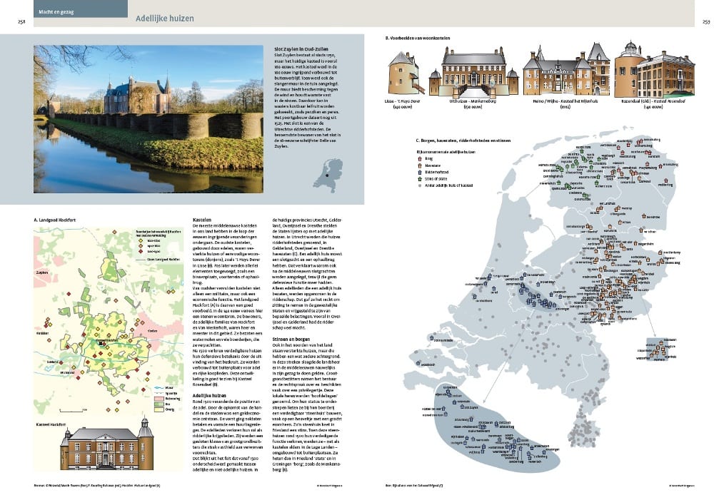 Bosatlas van het Culturele Erfgoed - borgen havezaten enzovoorts - spread