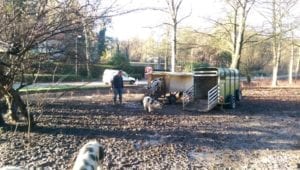 Ze renden meteen de wagens in.