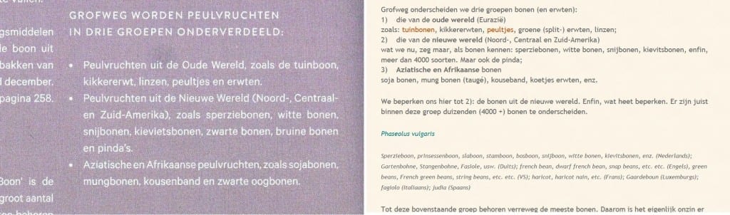 Bonen - geleende tekst
